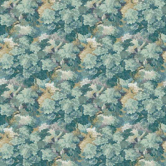 Linwood English Oak Teal FR Made to Measure Curtains