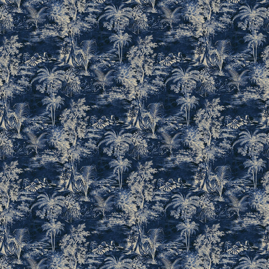 Linwood Heat of the Night Indigo FR Made to Measure Curtains