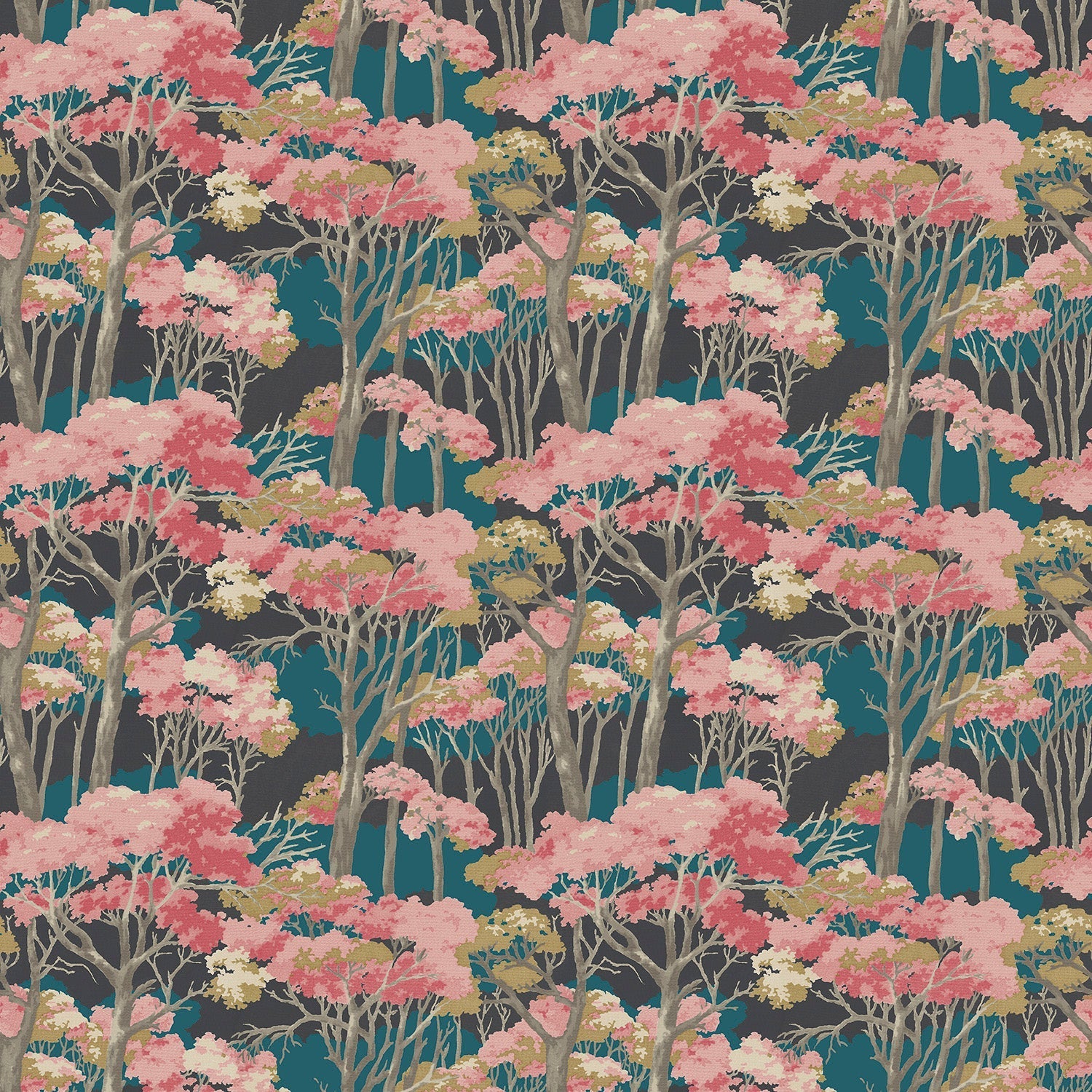 Linwood Arboreal Cerise FR Made to Measure Curtains