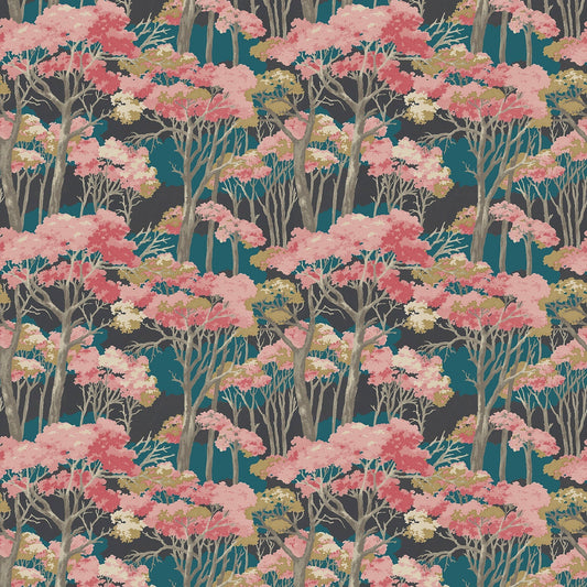 Linwood Arboreal Cerise FR Made to Measure Curtains