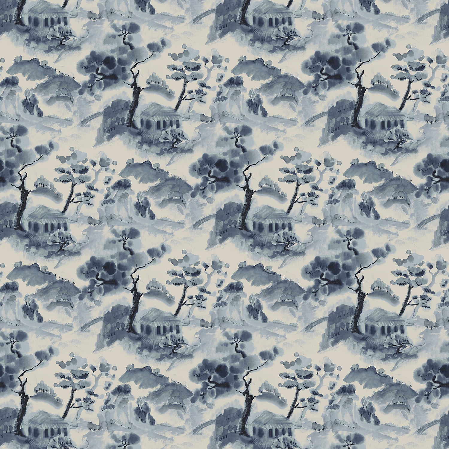 Linwood Mountain Retreat Ink FR Made to Measure Curtains