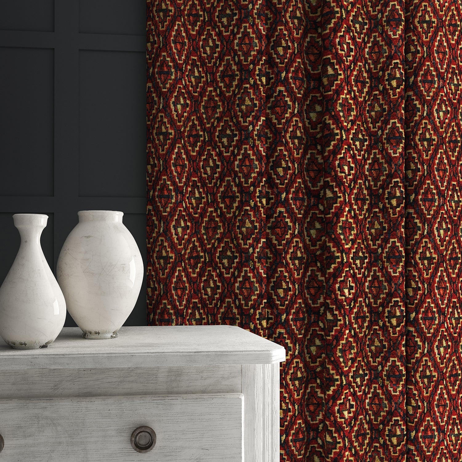 Linwood Istanbul Ruby FR Made to Measure Curtains