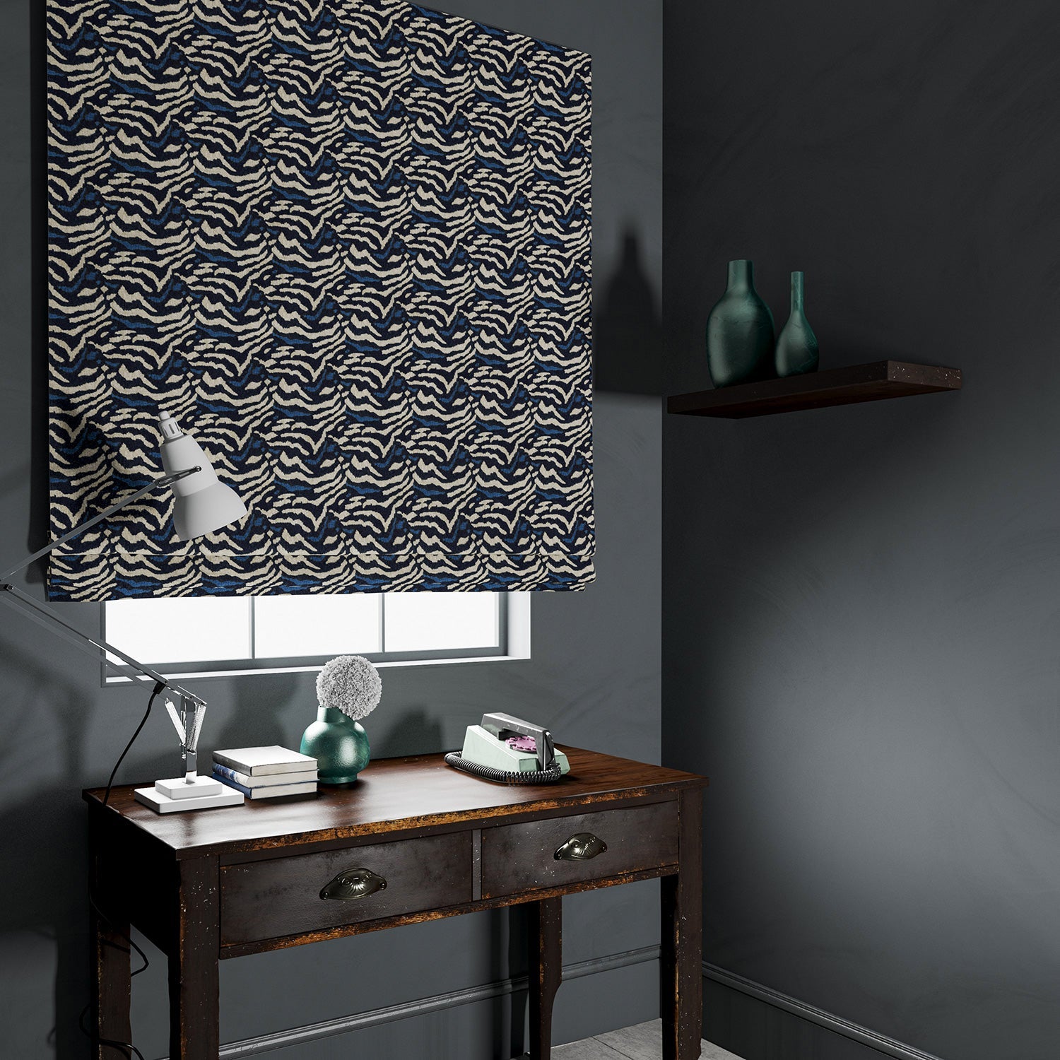 Linwood Wild Navy FR Made to Measure Curtains
