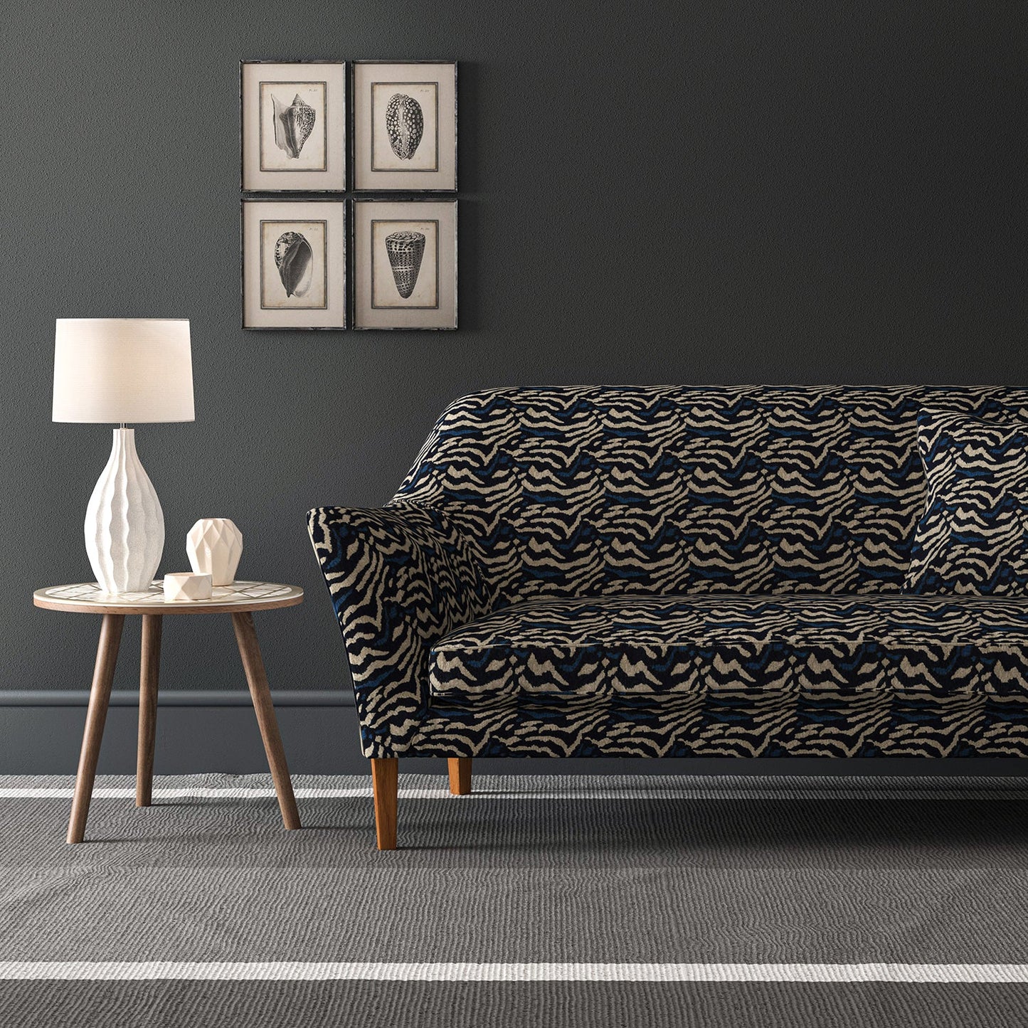 Linwood Wild Navy FR Made to Measure Curtains