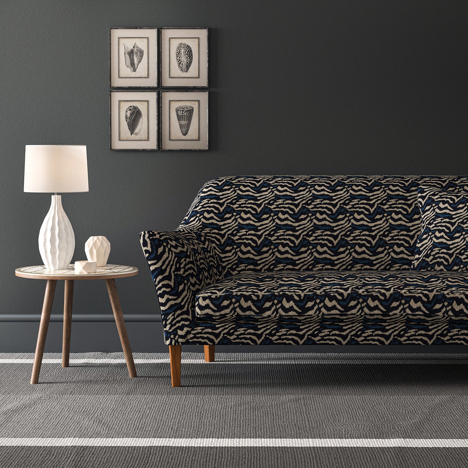 Linwood Wild Navy FR Made to Measure Curtains