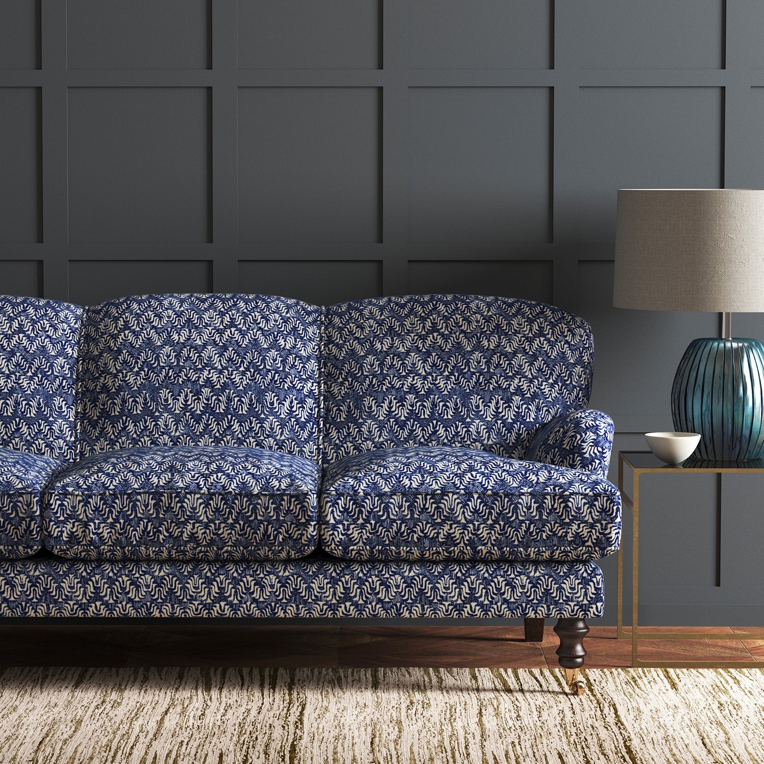 Linwood Ric Rac Ultramarine FR Made to Measure Curtains
