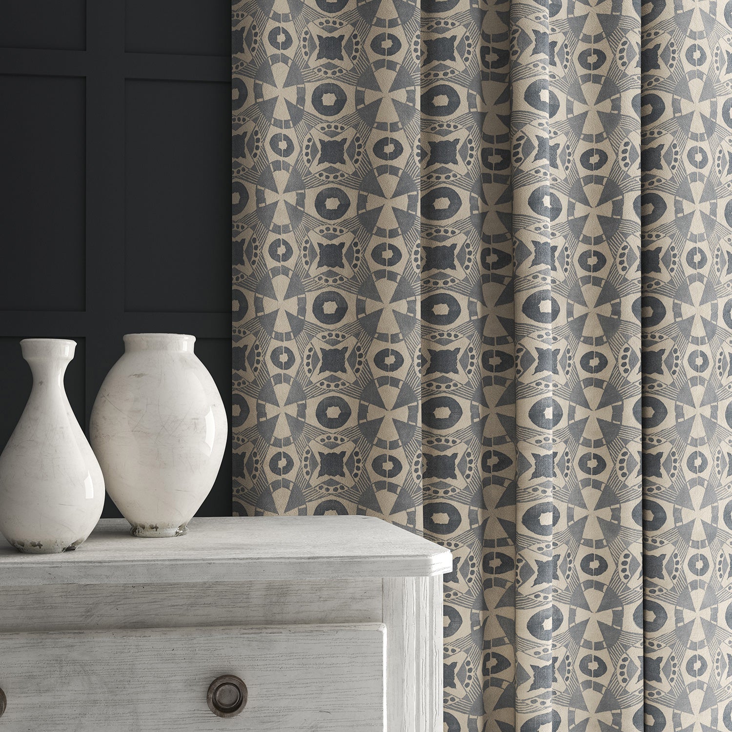 Linwood Starship Elephant FR Made to Measure Curtains