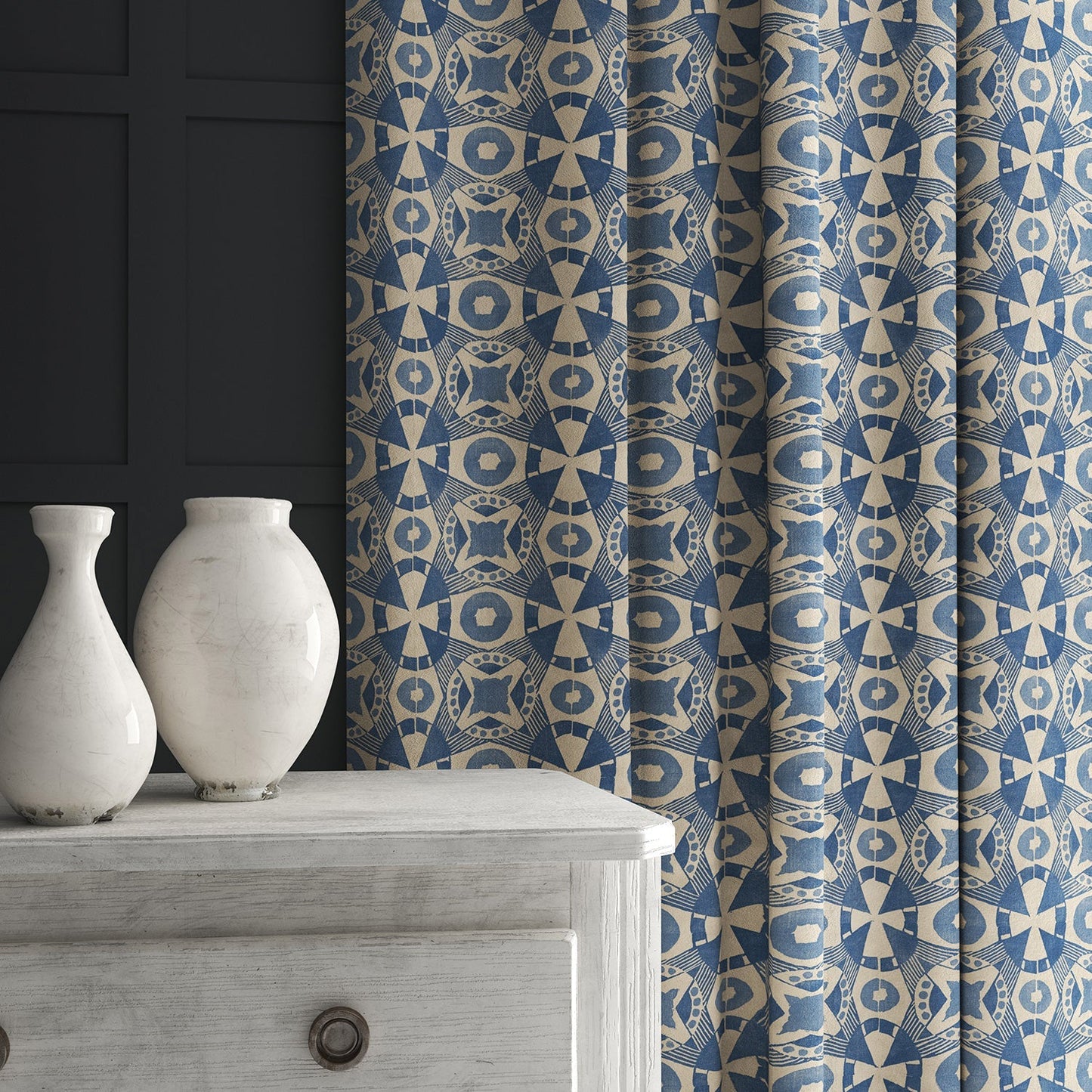 Linwood Starship Cornflower FR Made to Measure Curtains
