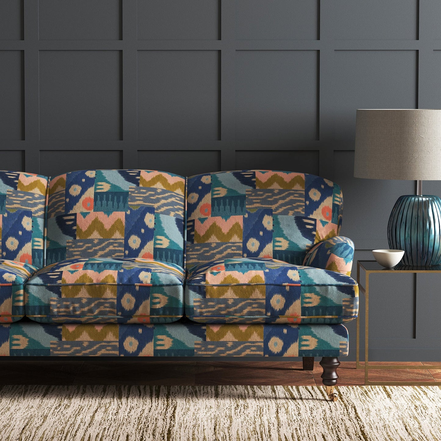 Linwood Java Ocean FR Made to Measure Curtains