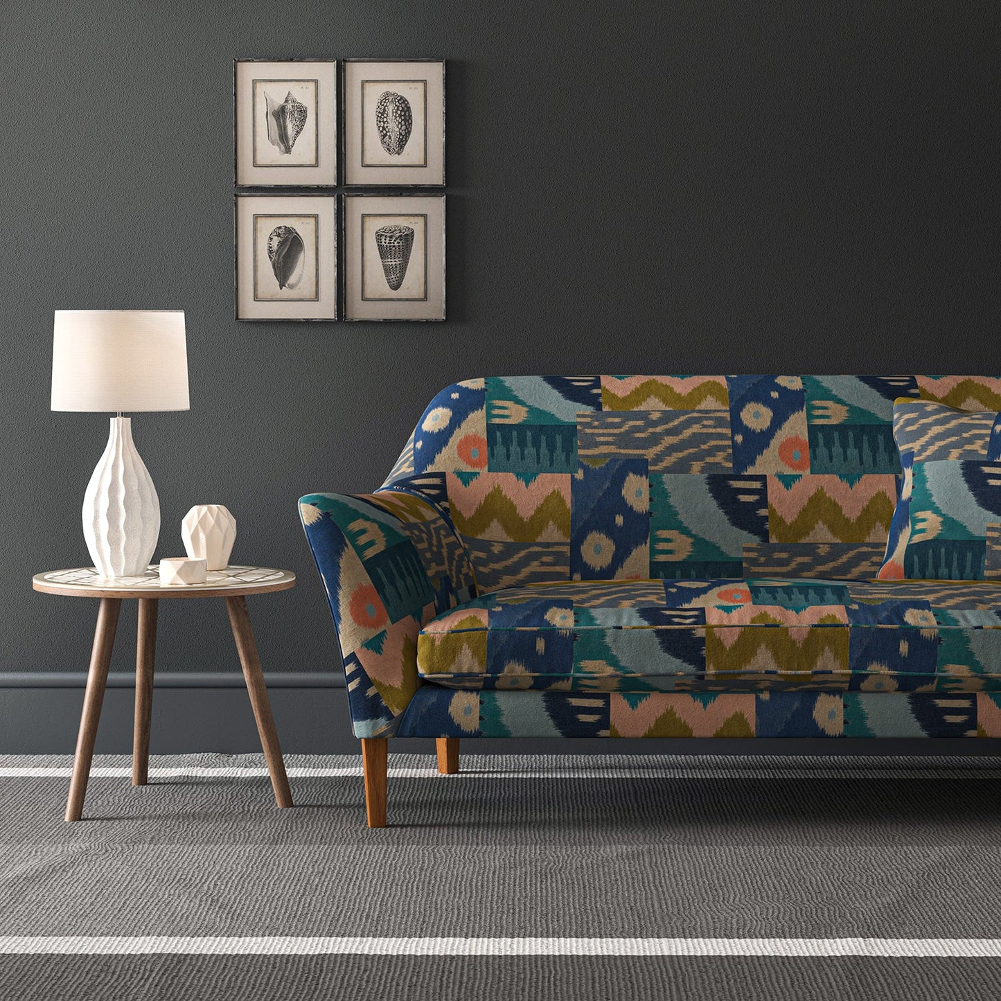 Linwood Java Ocean FR Made to Measure Curtains