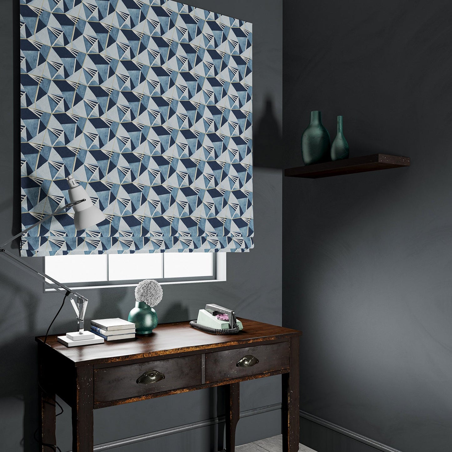 Linwood Gem Blue Onyx FR Made to Measure Curtains