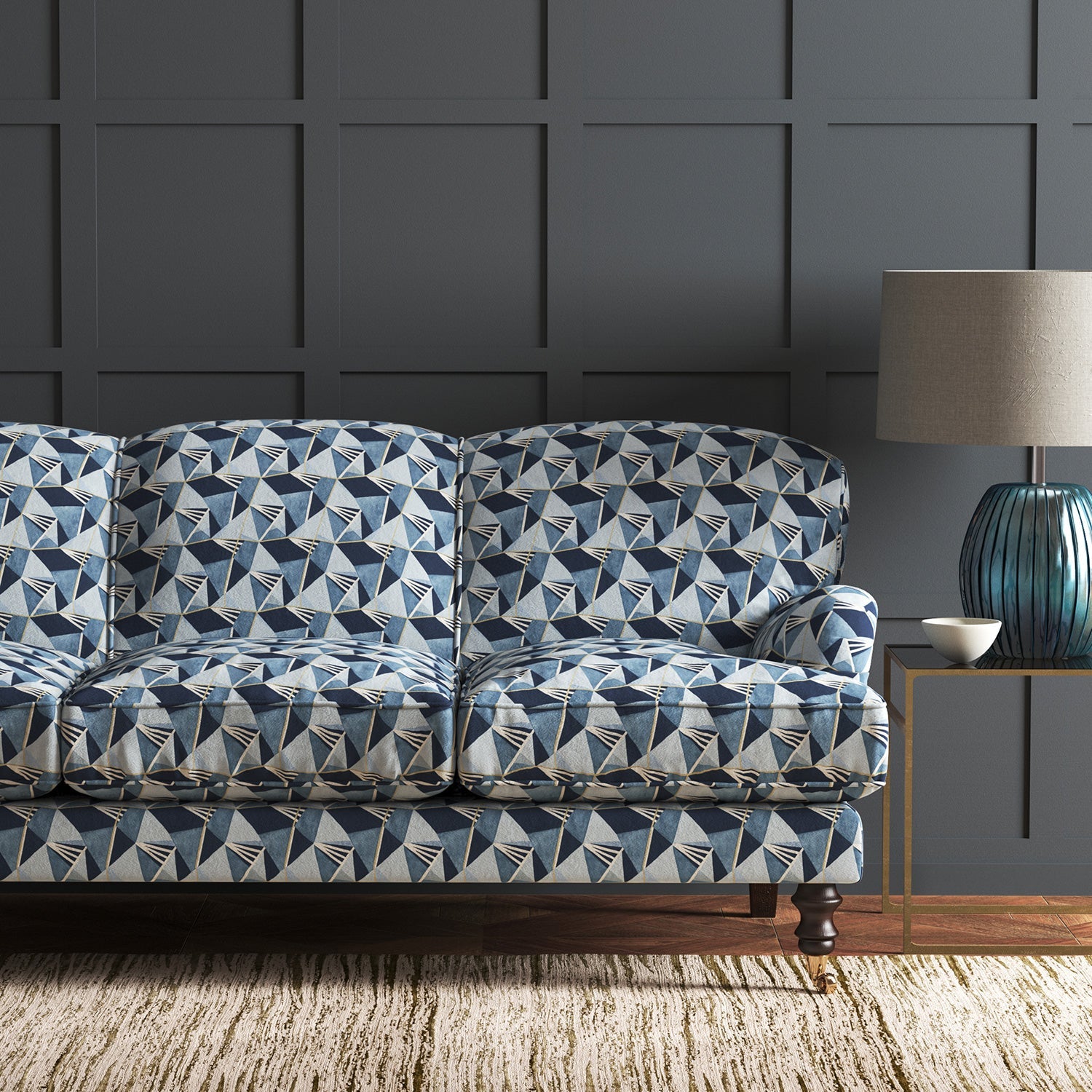 Linwood Gem Blue Onyx FR Made to Measure Curtains