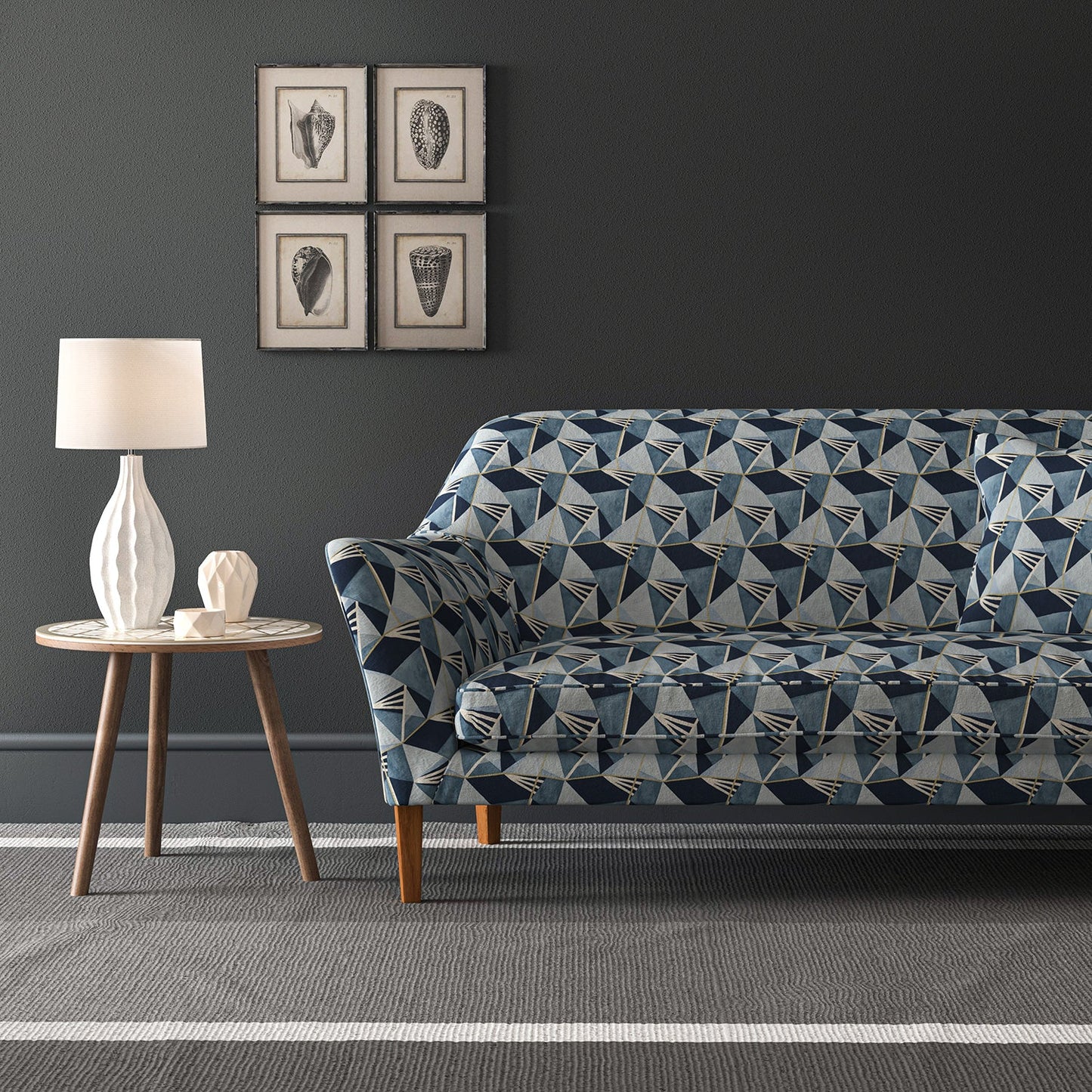 Linwood Gem Blue Onyx FR Made to Measure Curtains