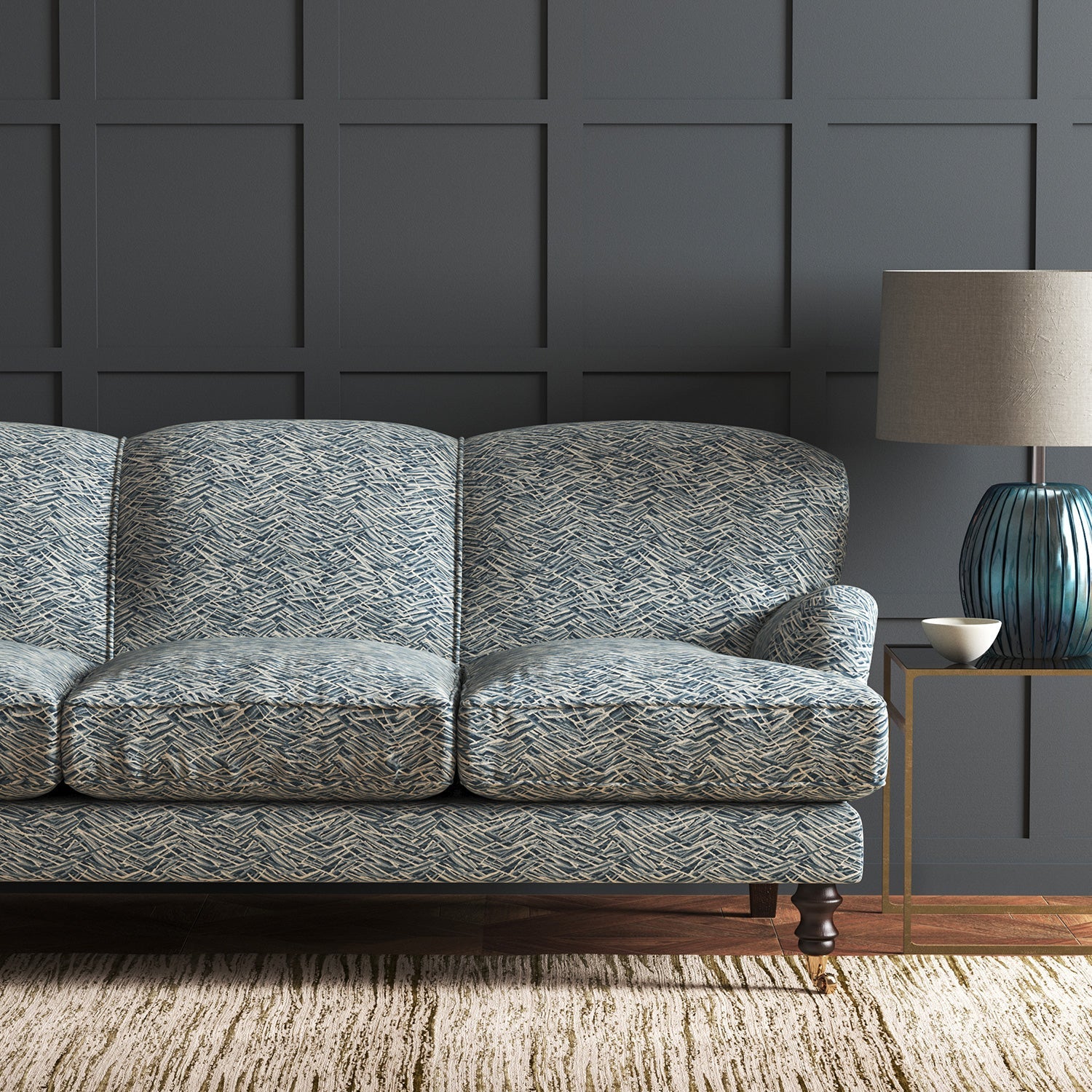 Linwood Kerplunk Steel Grey FR Made to Measure Curtains