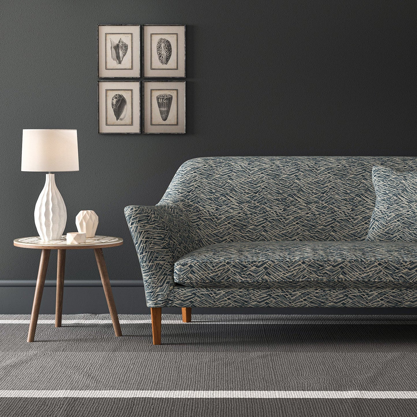 Linwood Kerplunk Steel Grey FR Made to Measure Curtains