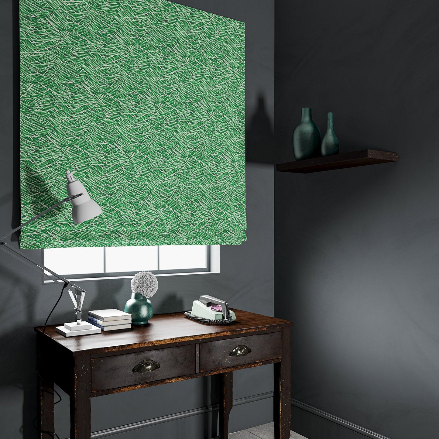 Linwood Kerplunk Emerald FR Made to Measure Curtains