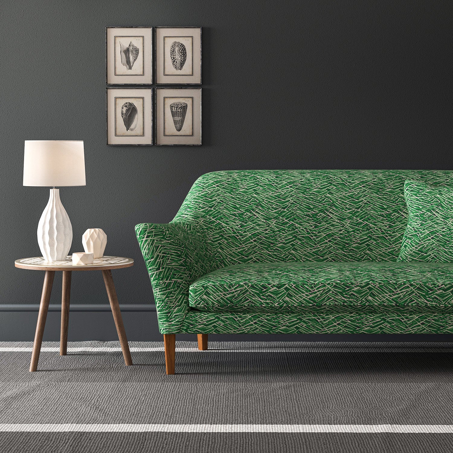 Linwood Kerplunk Emerald FR Made to Measure Curtains
