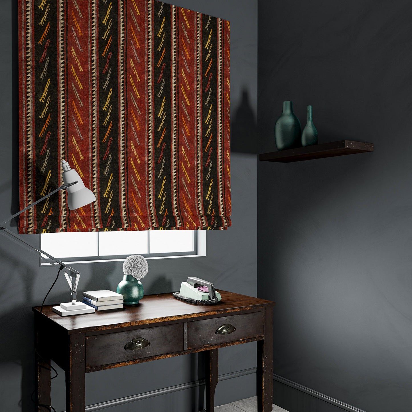 Linwood Hi Ho Silver Campfire FR Made to Measure Curtains