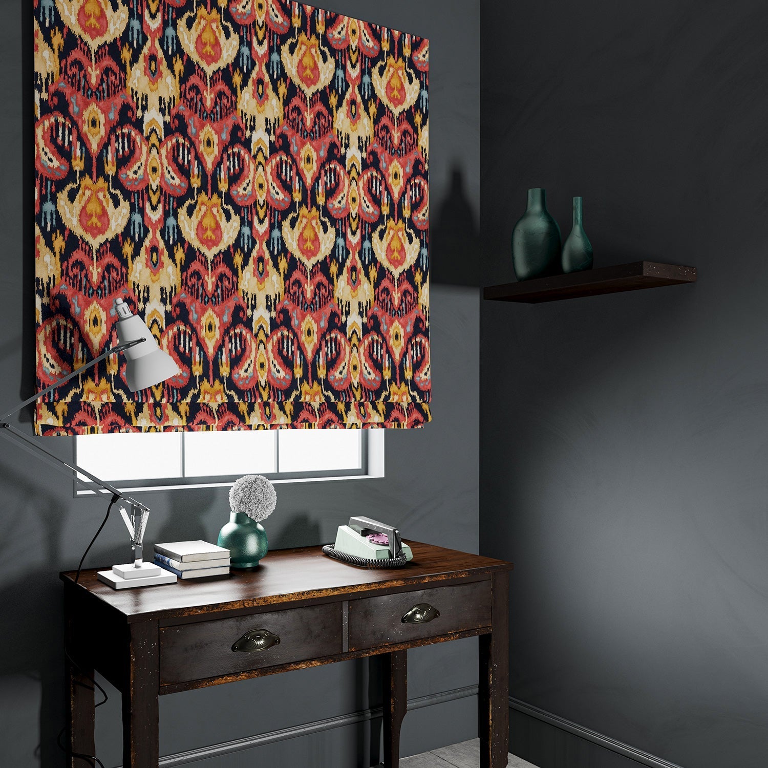 Linwood Bukhara Saffron FR Made to Measure Curtains