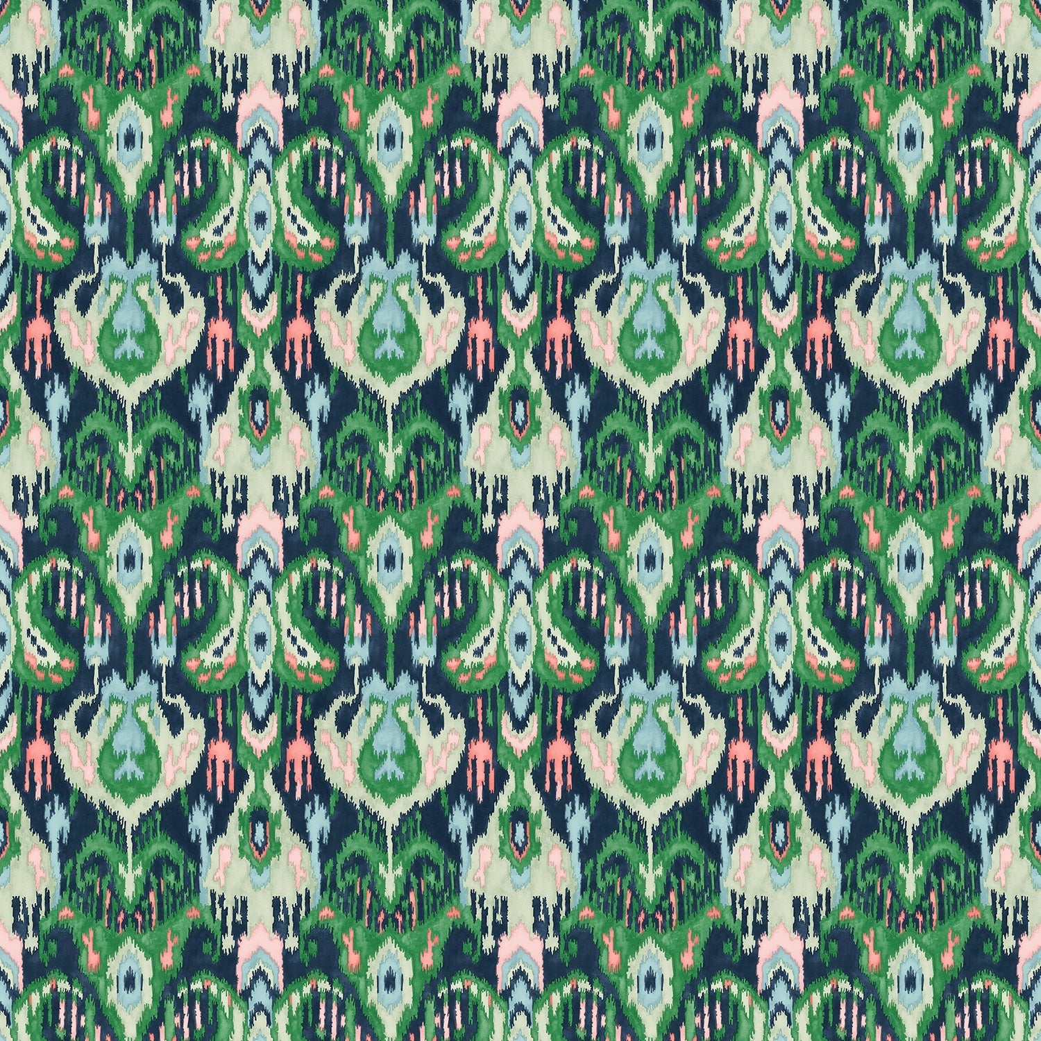 Linwood Bukhara Emerald FR Made to Measure Curtains