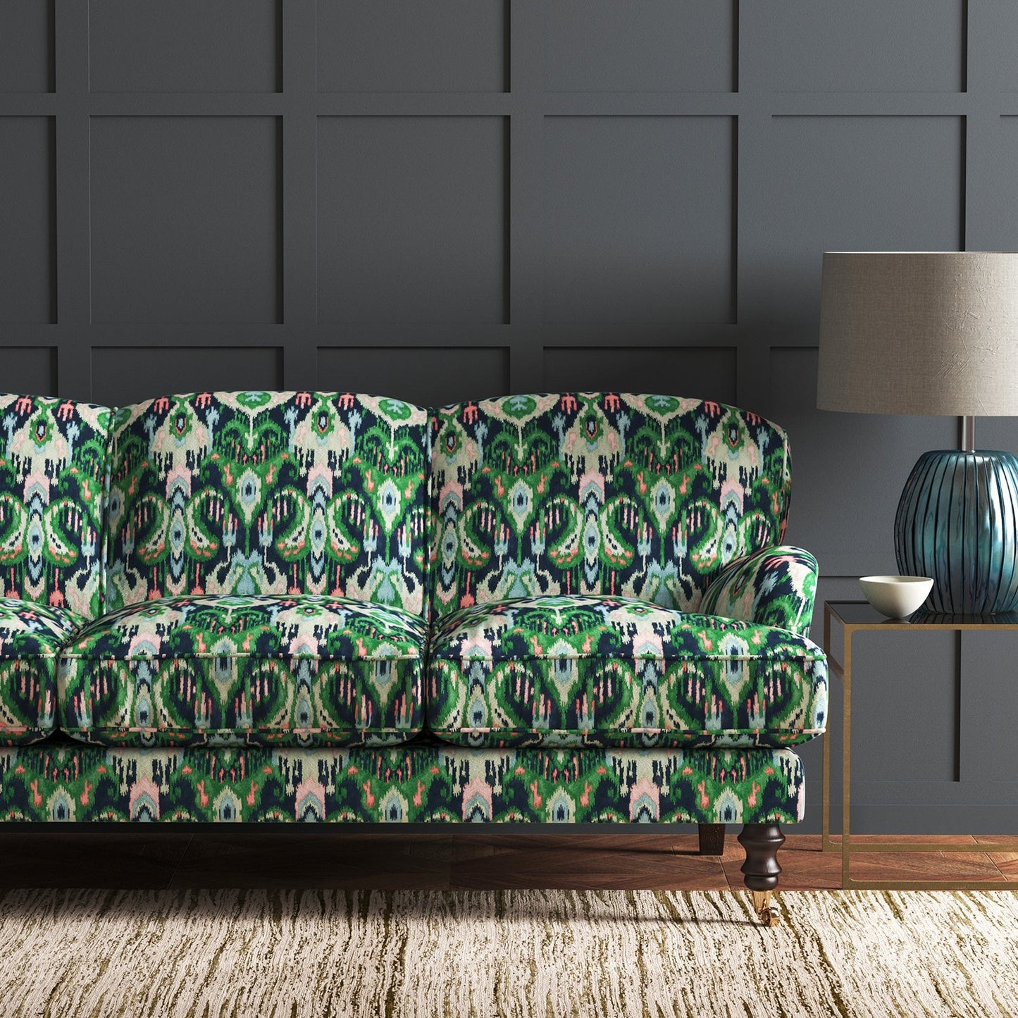 Linwood Bukhara Emerald FR Made to Measure Curtains