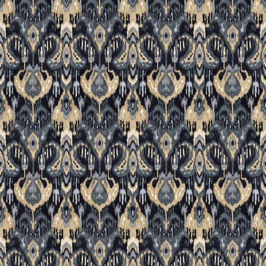 Linwood Bukhara Graphite FR Made to Measure Curtains