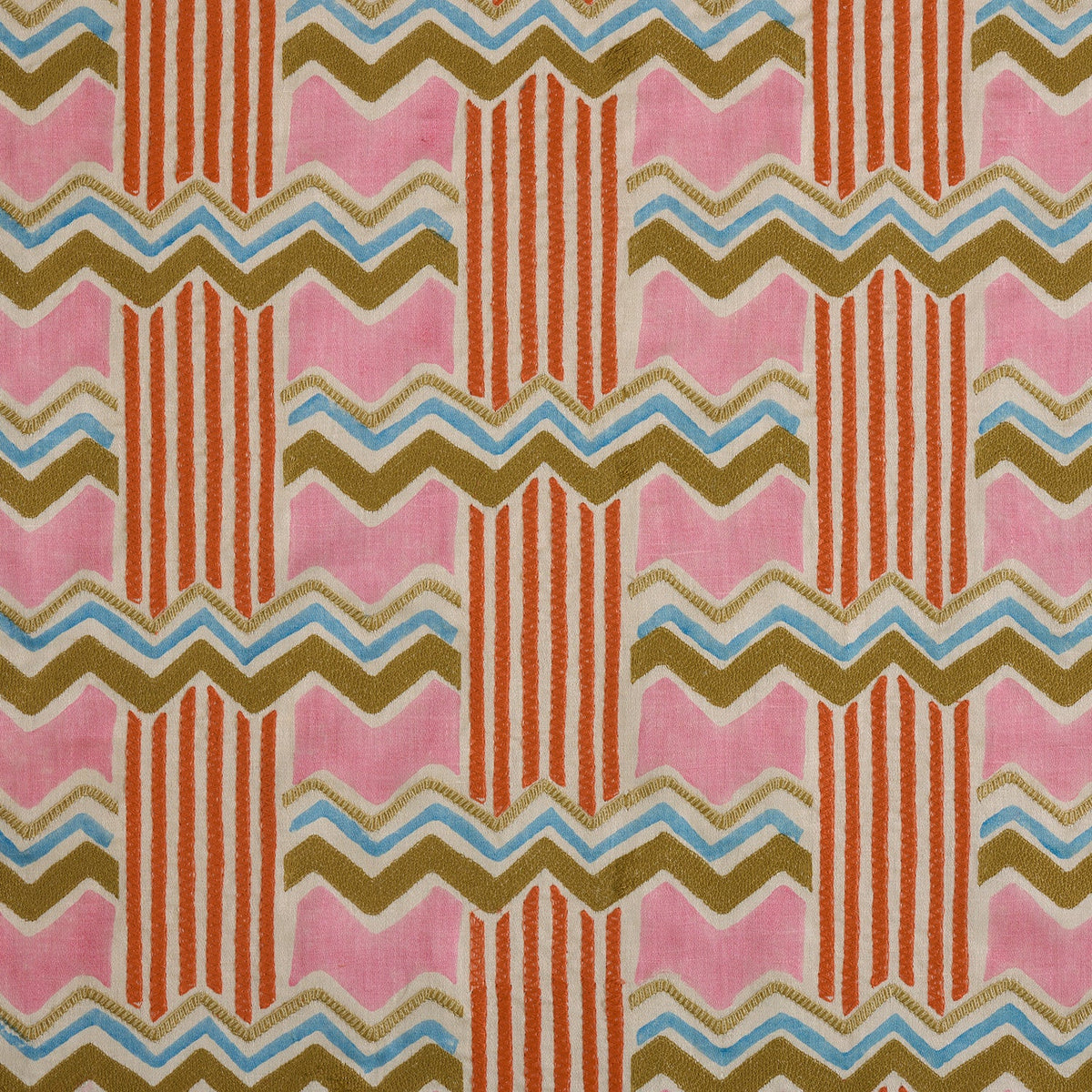 Linwood Ahoy There Embroidery Tequila Sunrise Made to Measure Roman Blinds