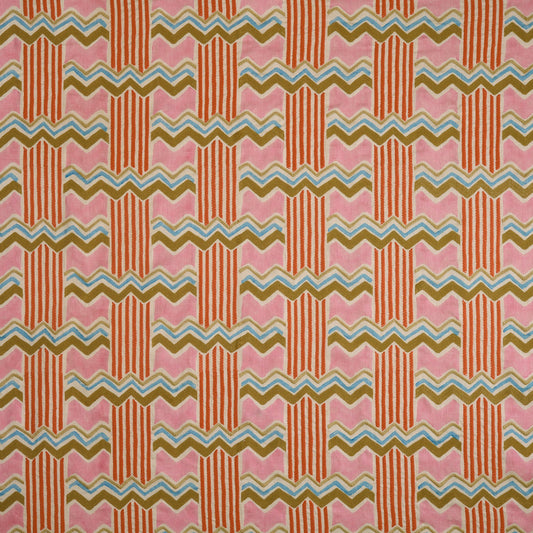 Linwood Ahoy There Embroidery Tequila Sunrise Made to Measure Curtains