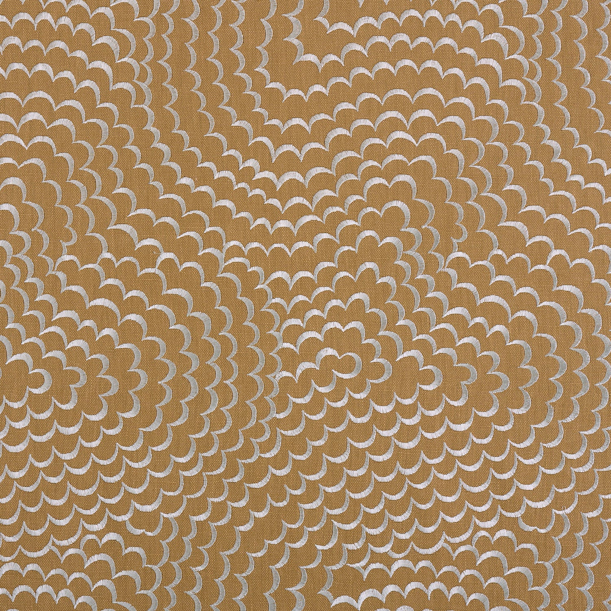 Linwood Nimbus Embroidery Caramel Made to Measure Roman Blinds
