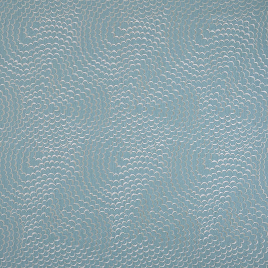 Linwood Nimbus Embroidery Dusty Blue Made to Measure Roman Blinds