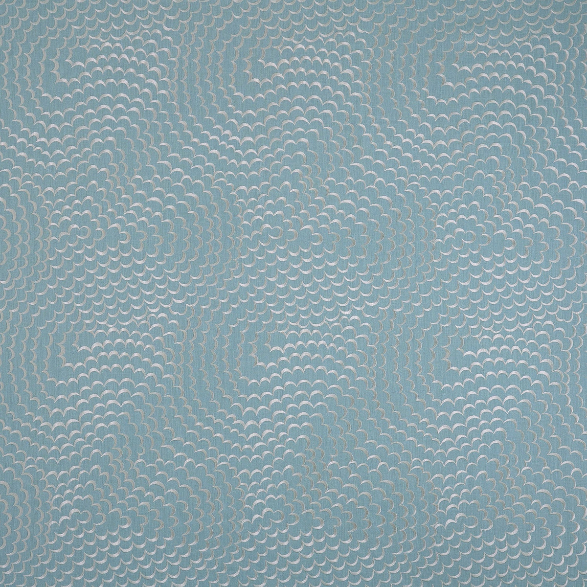 Linwood Nimbus Embroidery Dusty Blue Made to Measure Curtains