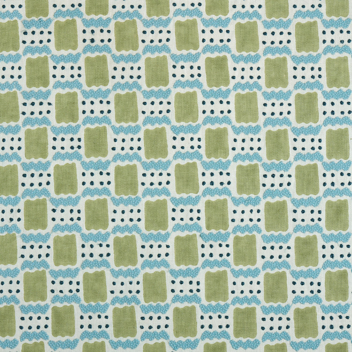Linwood Ravioli Embroidery Grass Made to Measure Roman Blinds