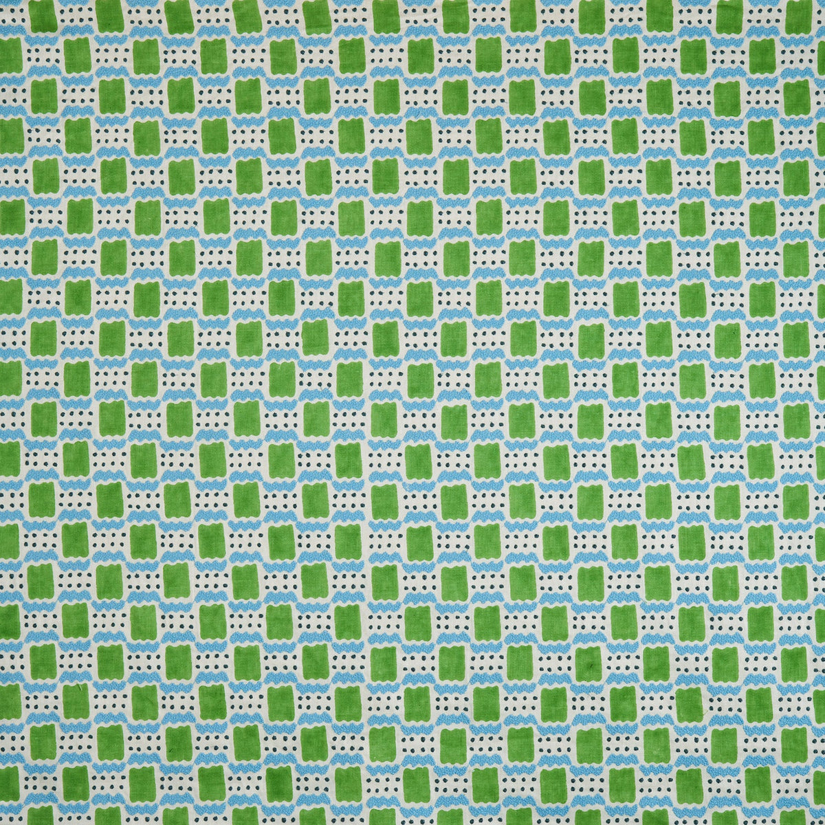 Linwood Ravioli Embroidery Kelly Green Made to Measure Roman Blinds