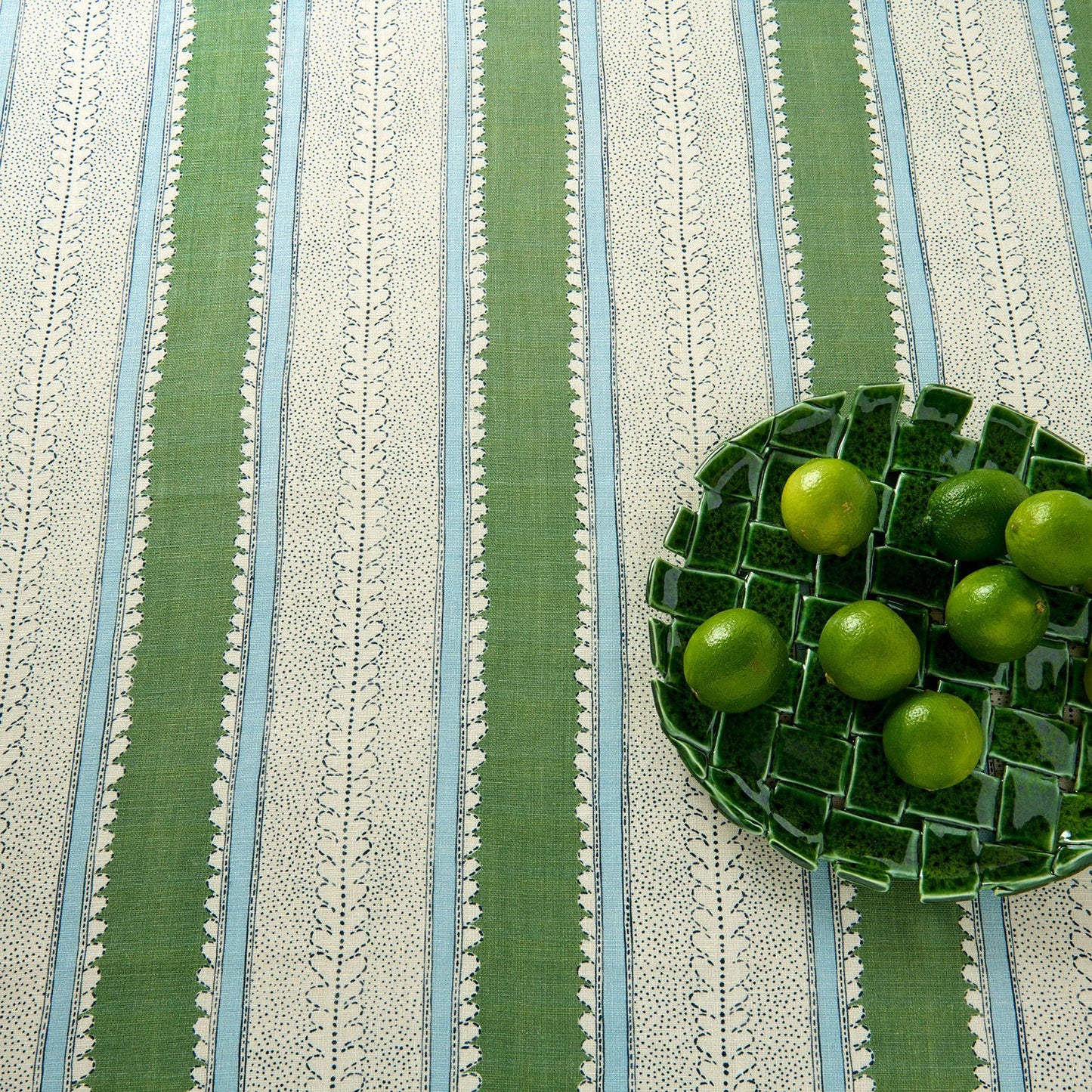Linwood Dimity Bowling Green Made to Measure Curtains