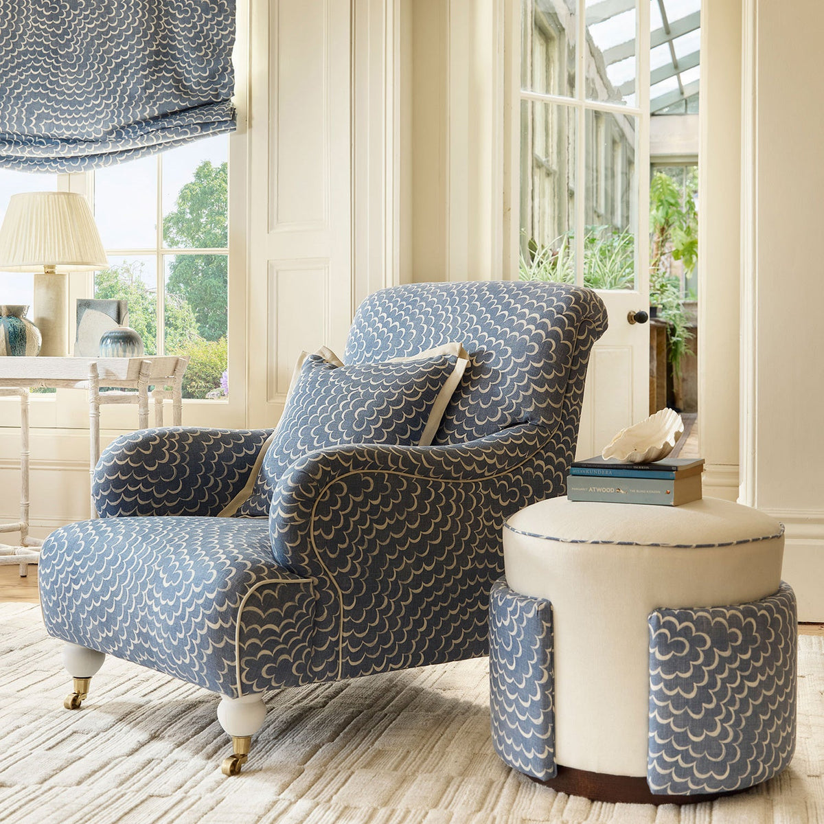 Linwood Nimbus Choppy Waters Made to Measure Roman Blinds