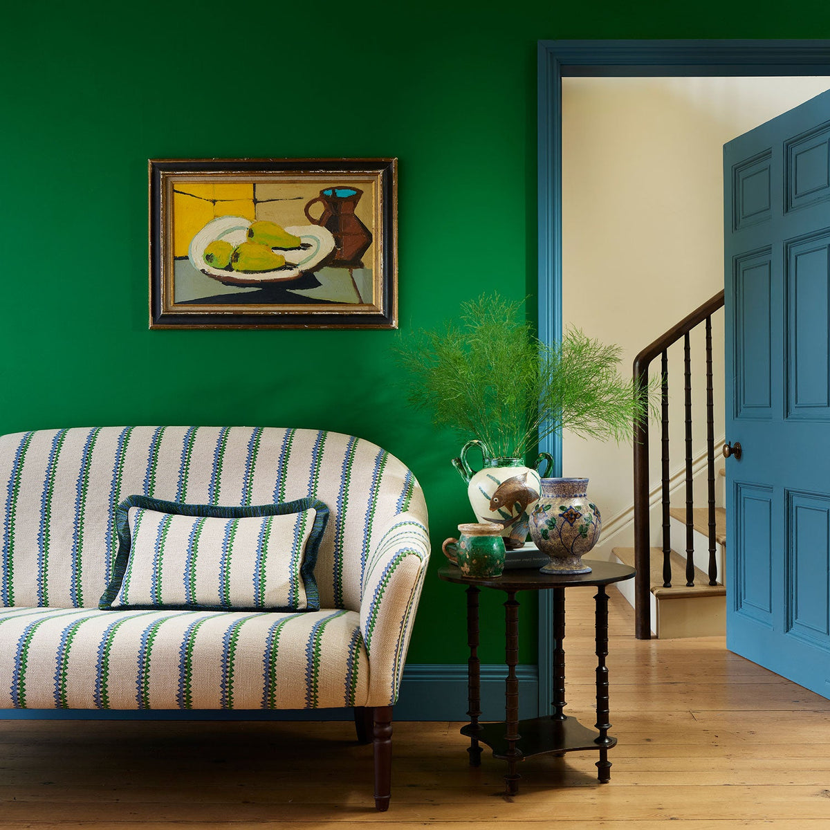 Linwood Zippy Blue-Green FR Made to Measure Roman Blinds