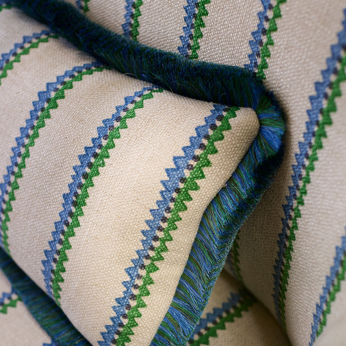 Linwood Zippy Blue-Green FR Made to Measure Roman Blinds