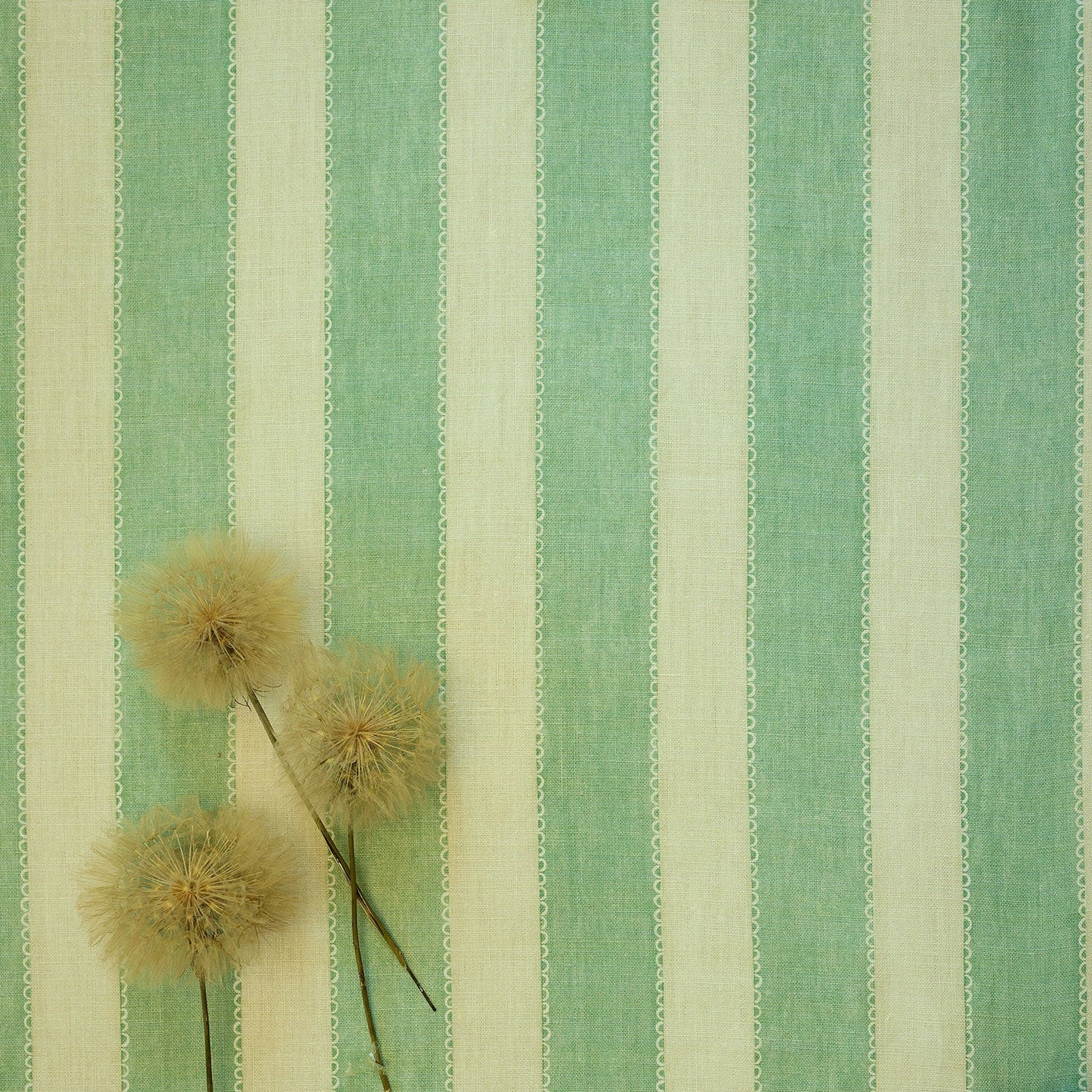 Linwood Lola Stripe Winter Green Made to Measure Curtains