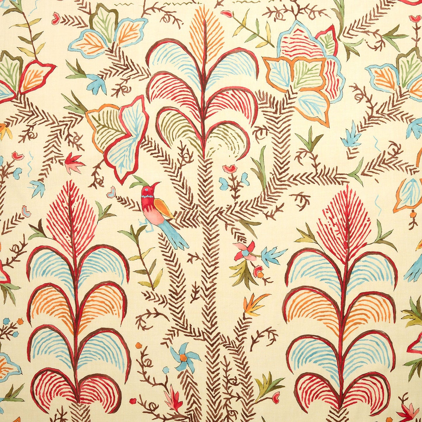 Linwood Songbird Linen Crimson Made to Measure Curtains