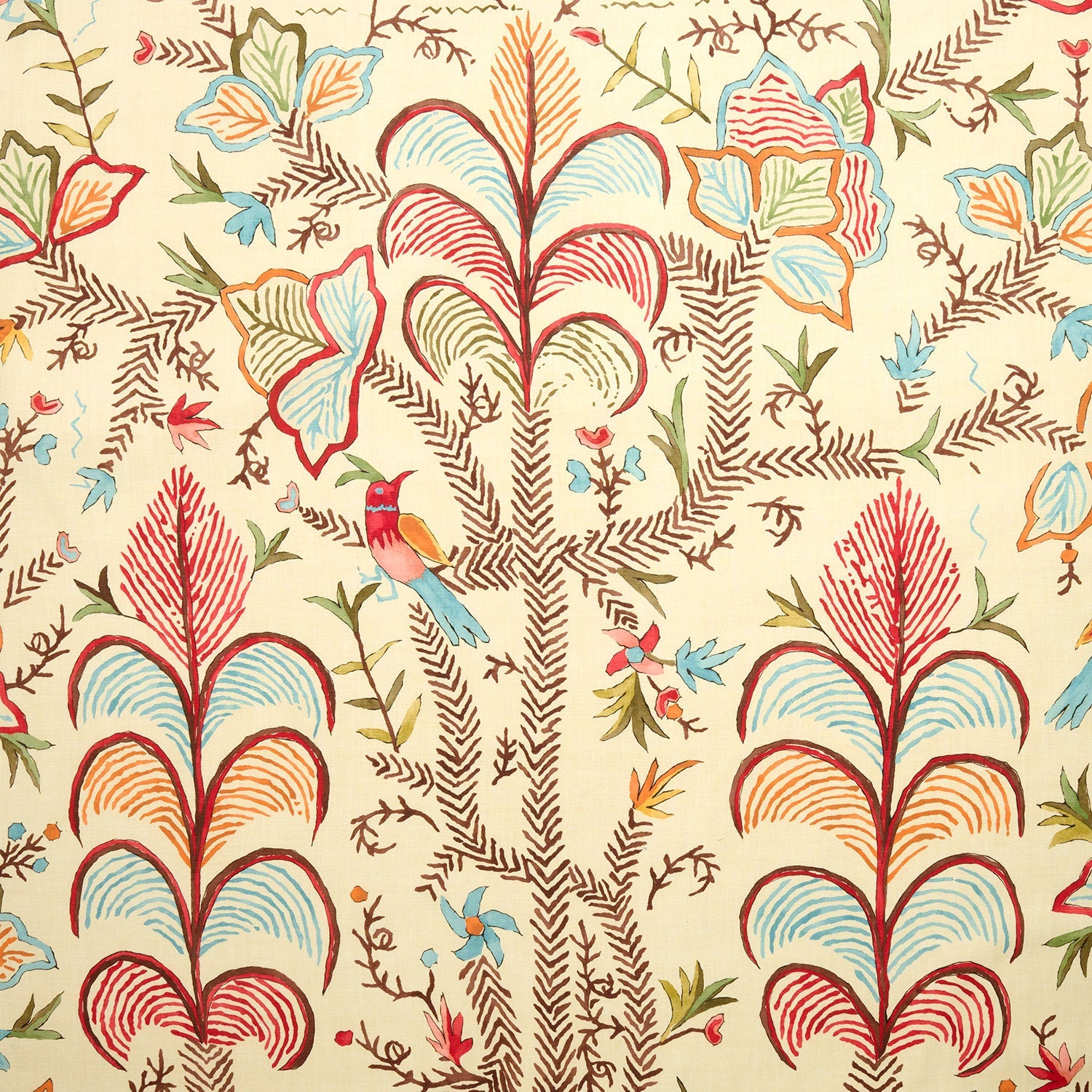 Linwood Songbird Linen Crimson Made to Measure Curtains