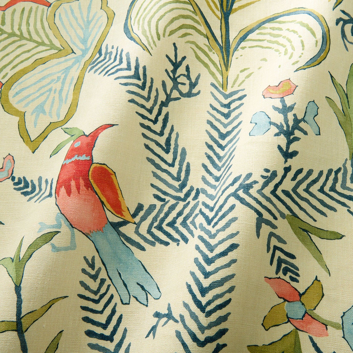 Linwood Songbird Linen Guava FR Made to Measure Curtains