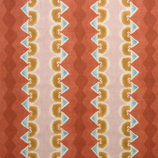 Linwood Taiki Brick Red Made to Measure Curtains