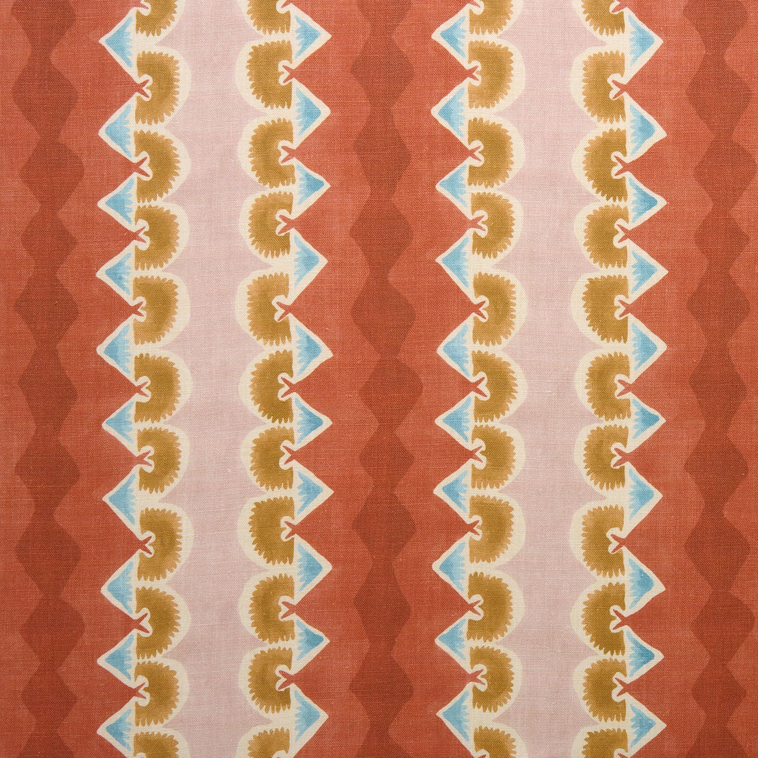 Linwood Taiki Brick Red FR Made to Measure Curtains