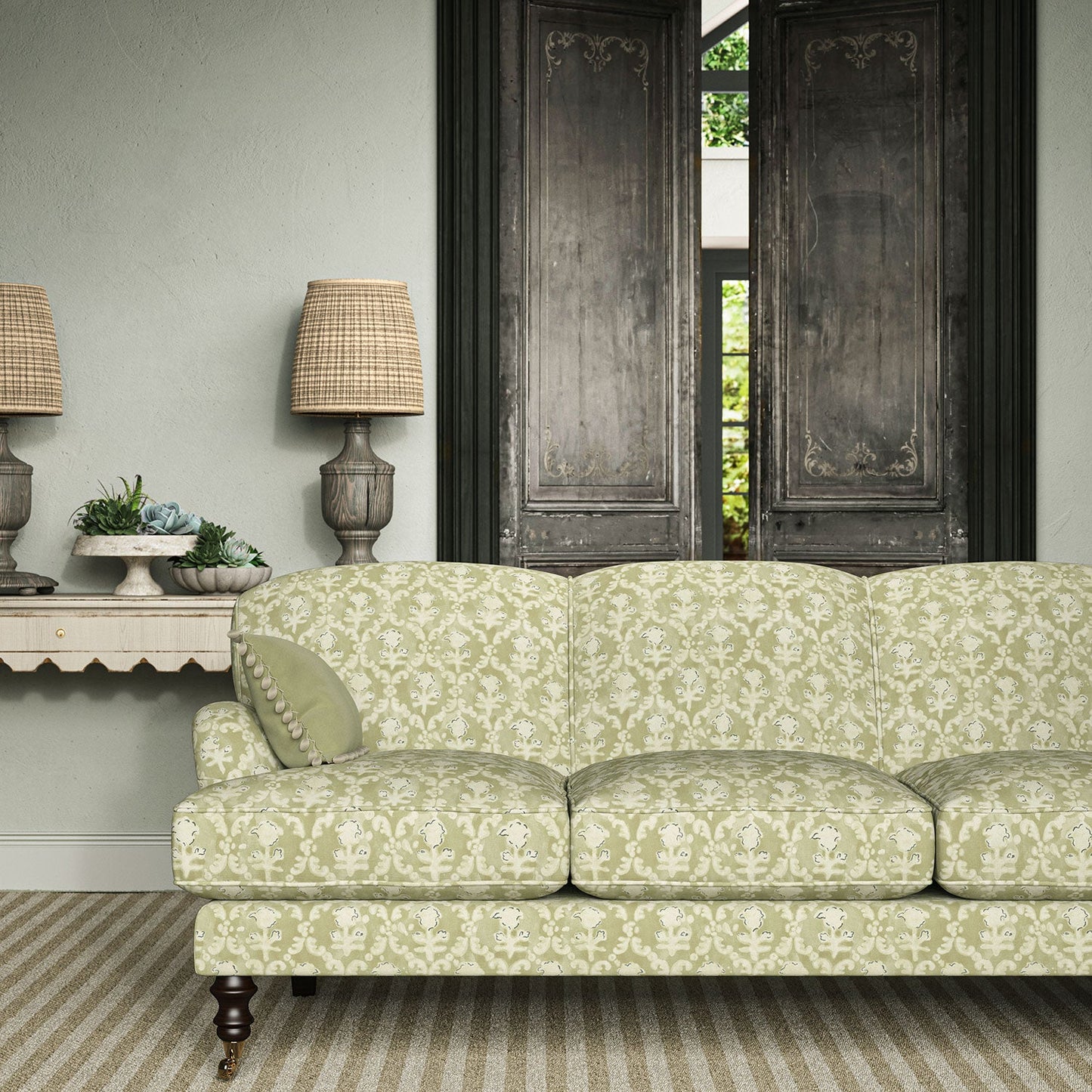 Linwood Hinako Cardamom Cardamon Made to Measure Curtains