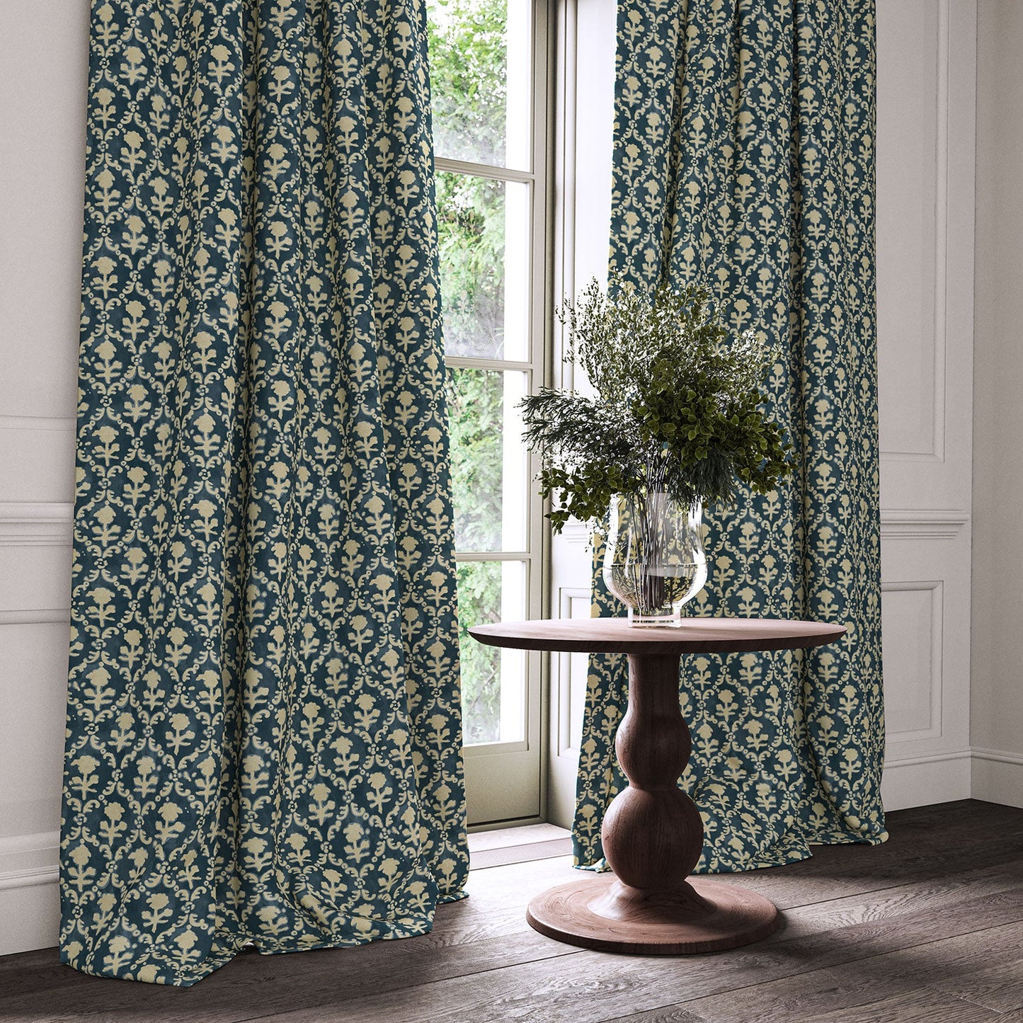 Linwood Hinako Indigo Made to Measure Curtains