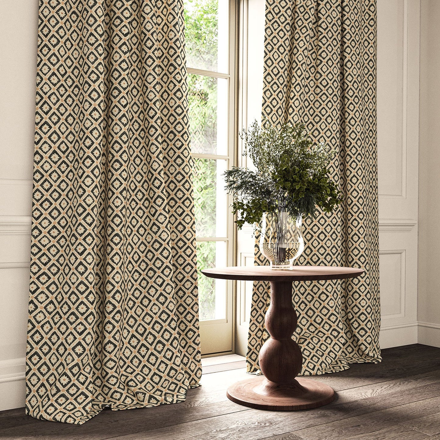 Linwood Ima Liquorice Made to Measure Curtains