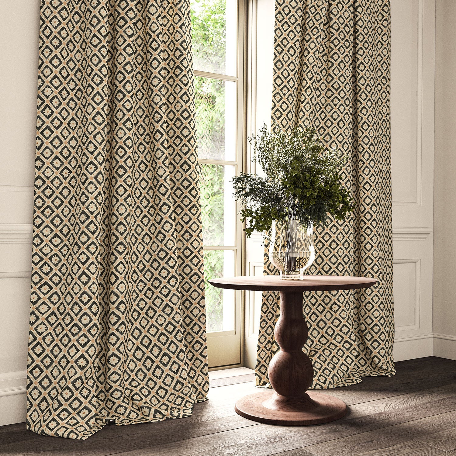 Linwood Ima Liquorice FR Made to Measure Curtains