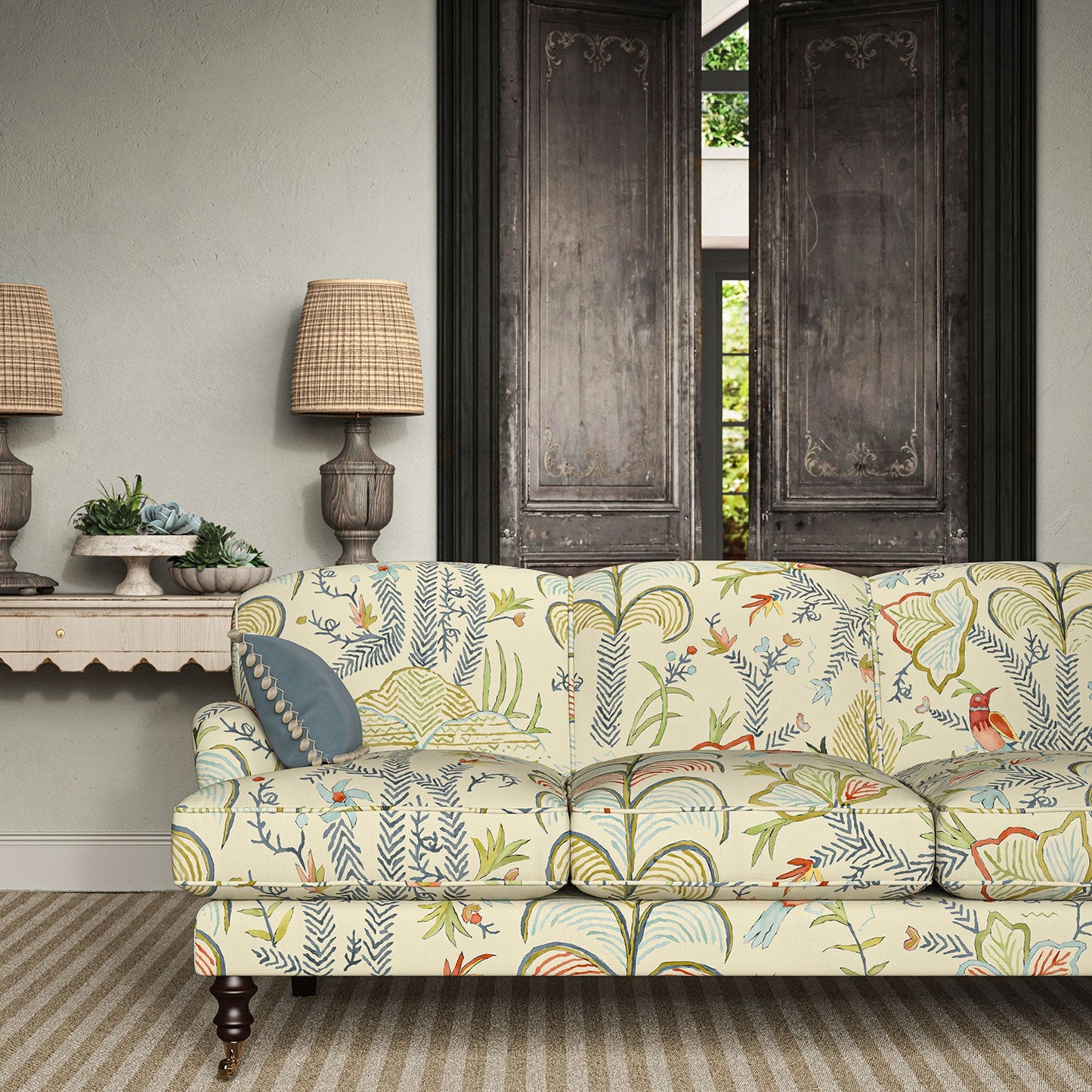 Linwood Songbird Linen Guava Made to Measure Curtains