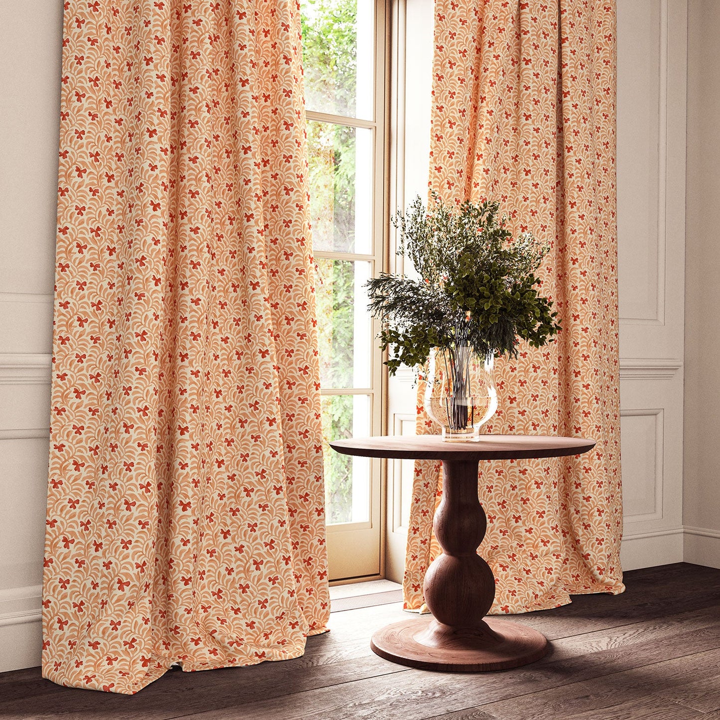 Linwood Yala Coral FR Made to Measure Curtains