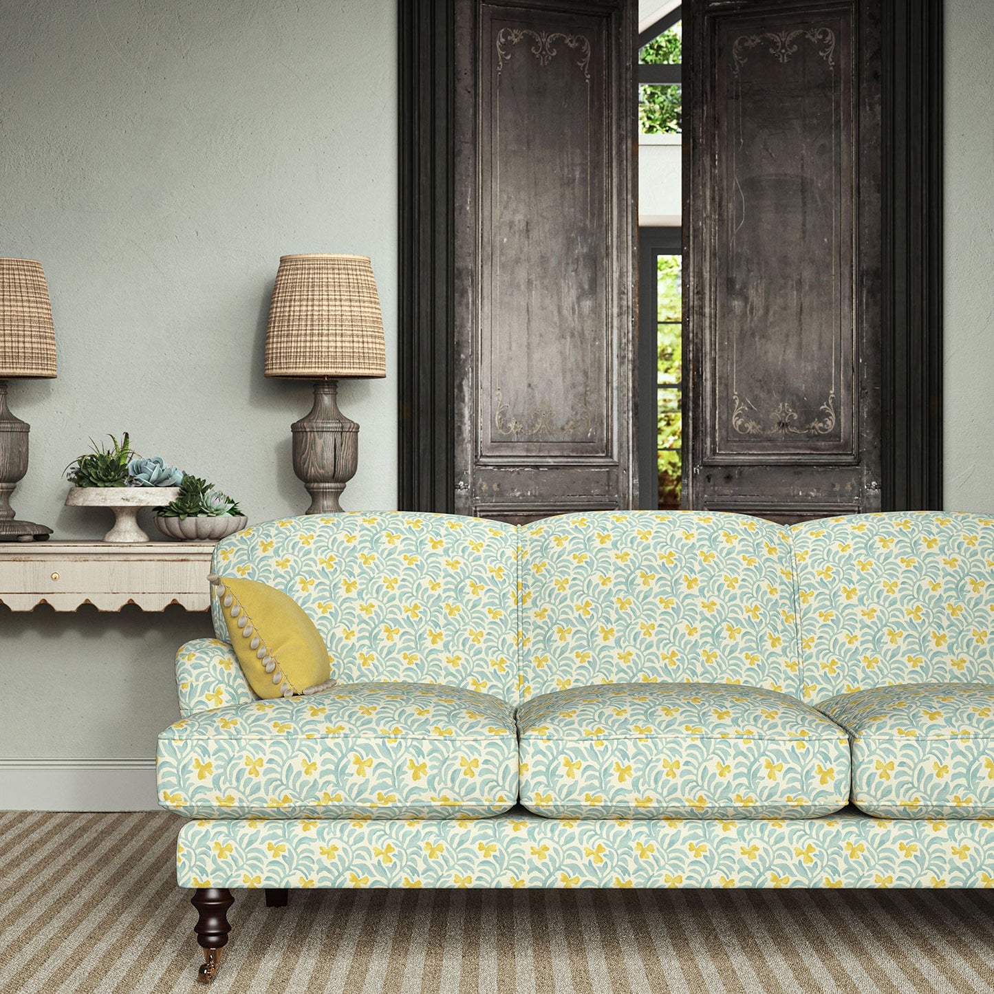 Linwood Yala Lemon FR Made to Measure Curtains